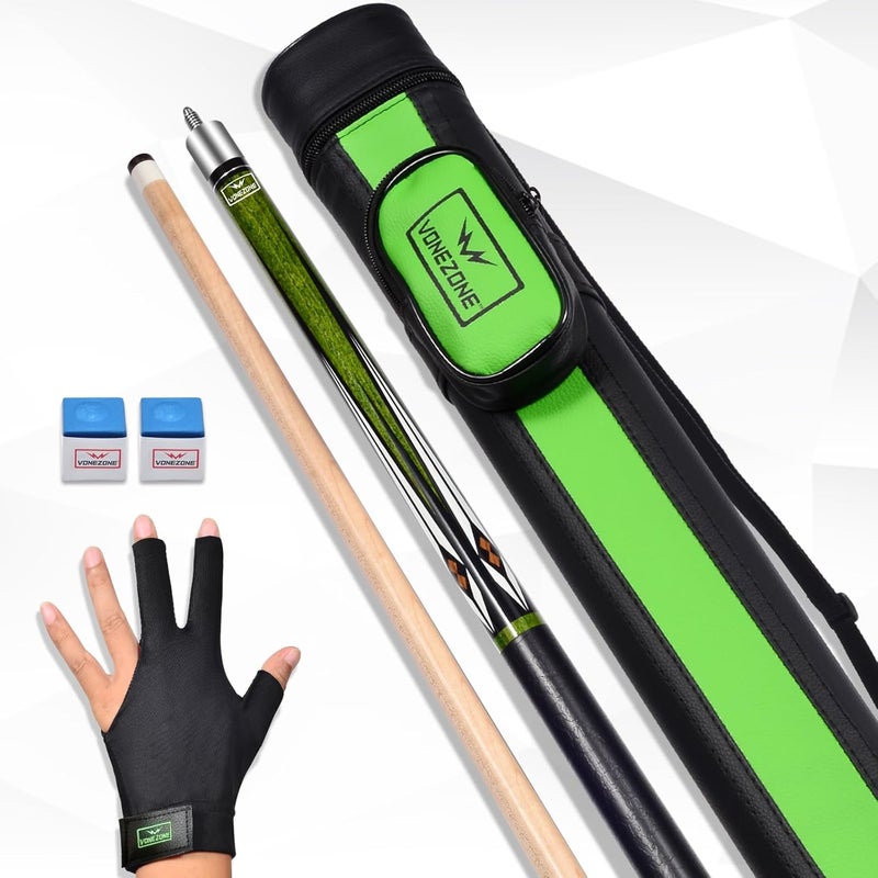 vonezone Pool Cue Stick,Pro Cue with Hard Case,Pool Sticks for Adults,Womens Pool Cue,Pool Cues for Men,58inch 19-21oz Billiard Stick Pool Cue Set,Pink/Orange/Green - Image 3